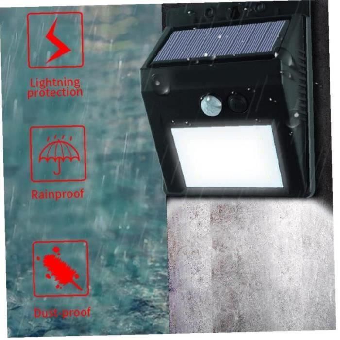 Солнечный настенный светильник - ZF08701 - Светодиодный - Датчик движения - Черный - Для улицы