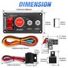 Ignition Rocker Switch Panel 12V 4 in 1 with Engine Push Button Toggle Switch with Relay Wiring Harness LED for RV Truck Racing