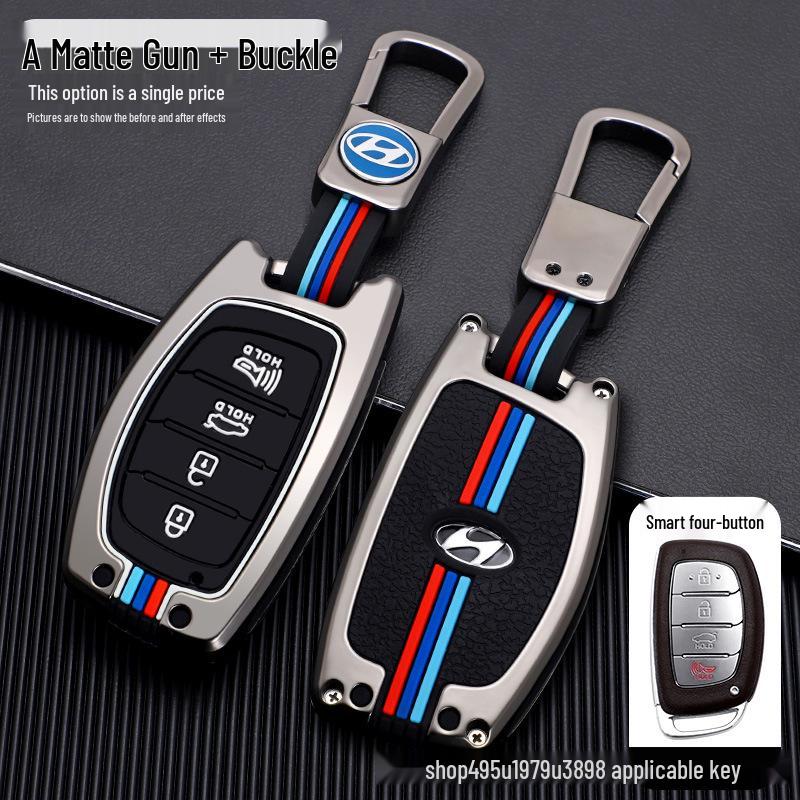 Hyundai Key Case for Ix35, Elantra, Langdong, Mingtu, Ix25, Sonata - Men's Car-Specific Shell with Buckle