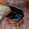 Винтажный тисненый держатель для ювелирных изделий, коробка для хранения колец, ожерелий, изящный чехол-органайзер