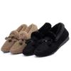 Women Flats Woman Shoes Casual Slip On Nurse Women Loafers Soft Soled and Thickened Fur Shoes with Warm and Plush Insulation