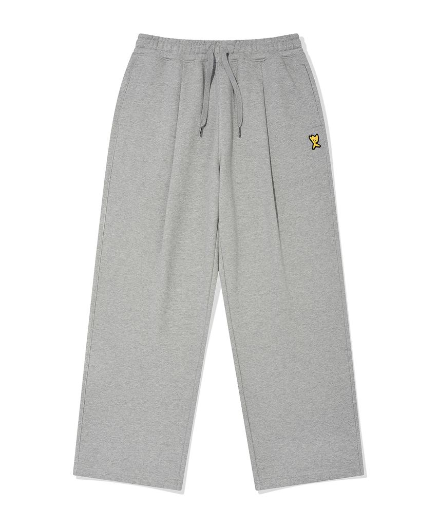 WACKY WILLY One-Pleat Wide Sweatpants Grey
