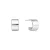 ANIA HAIE Silver Flat Small Huggie 925 Silver Earrings E062-02H