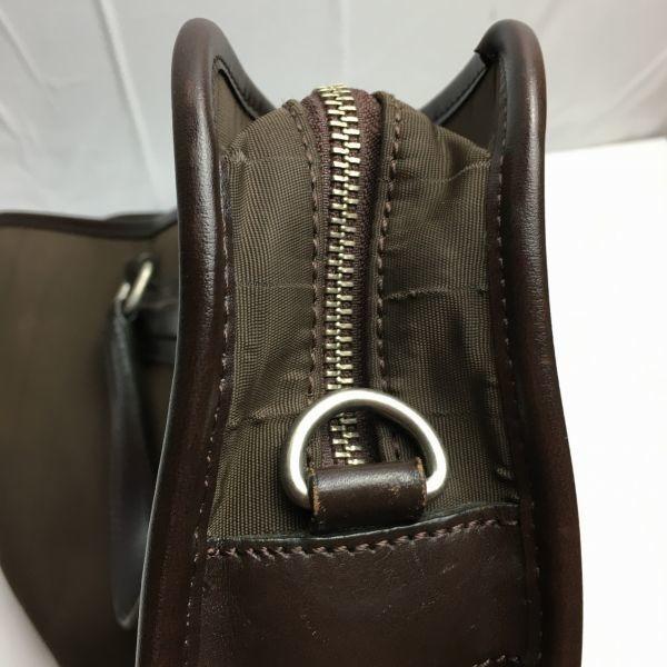 Paul Smith Портфель Деловая сумка Темно-коричневый/Коричневый полосатый узор Ремень в комплекте(ИСПОЛЬЗОВАЛ)