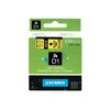 DYMO D1 Auto-adhésif noir sur jaune Rouleau (0,6 cm x 7 m) 1 rouleau(x) bande d'étiquettes pour LabelMANAGER 150, 350, 350D,…