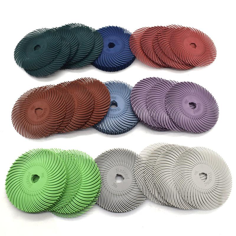 3inch 75mm 10PCS Radial Bristle Disc Abrasive Brush Polishing Wheel for Dremel Rotary Tool Accessories 80-5000 Girt