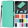 Note 60 Case On For Realme Note 60 Wallet Card Cover sFor Oppo Realme Note60 50 Candy Solid Color Flip Leather Phone Case Funda