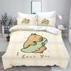 Cartoon Capibara Duvet Cover Pillowcase Bedding Set Children Bedroom Decor Single Double Large king King Queen Size Gift
