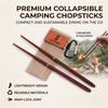 Portable Folding Chopsticks with Storage Bag Wooden-Material for Outdoor Camping