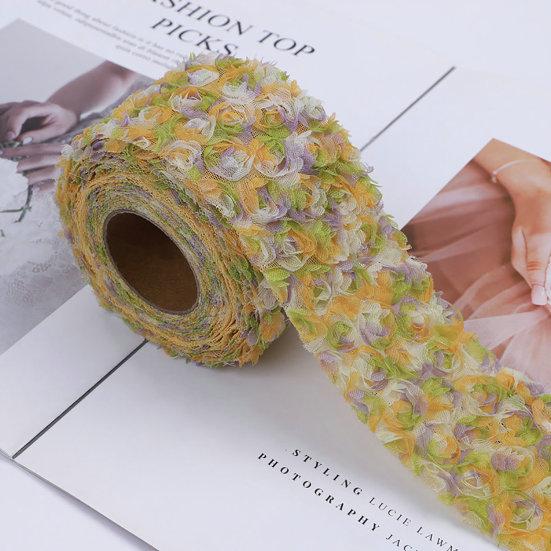 Красивая сплошная цветная красивая 3D лента для подарочной упаковки, шитье