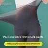 "Women's Ultra-Thin Summer Shark Leggings: Large Size Nine-Point Yoga Pants for Spring and Autumn"