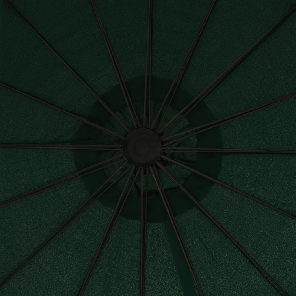 Green Cantilever Umbrella 3 m Aluminum Pole