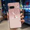 Чехол для телефона с цветочной буквой для Google Pixel 7 Мягкий силиконовый черный чехол для Google Pixel 7a Противоударный корпус