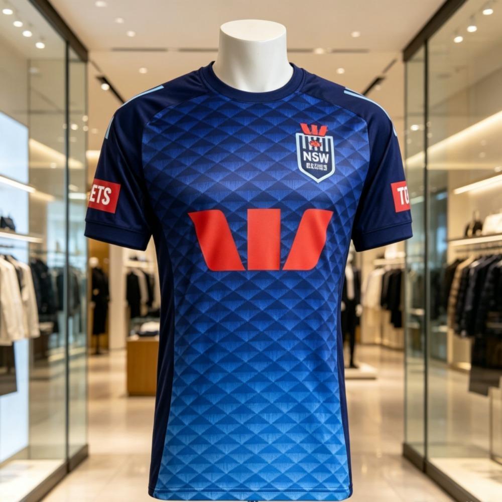 Иконическая регбийная форма NSW Blues State of Origin Домашняя Гостевая Тренировочная Дышащая Быстросохнущая Рубашка Для Преданных Болельщиков