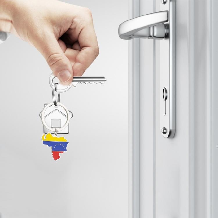 Брелок из нержавеющей стали Карта Венесуэлы Брелоки для ключей Флаг Венесуэлы Подвески для сумки