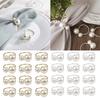 Party Table Pearls Napkin Ring Set Decorative Napkin Rings Adorned with Pearls for a Touch of Class To Any Table