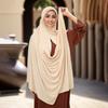 Новый шифоновый хиджаб для мусульманских женщин с шапочкой-бонеткой, мгновенный шифоновый хиджаб без булавок, платок, головной платок, подхиджабник, шапочки, покрытие, повязка на голову