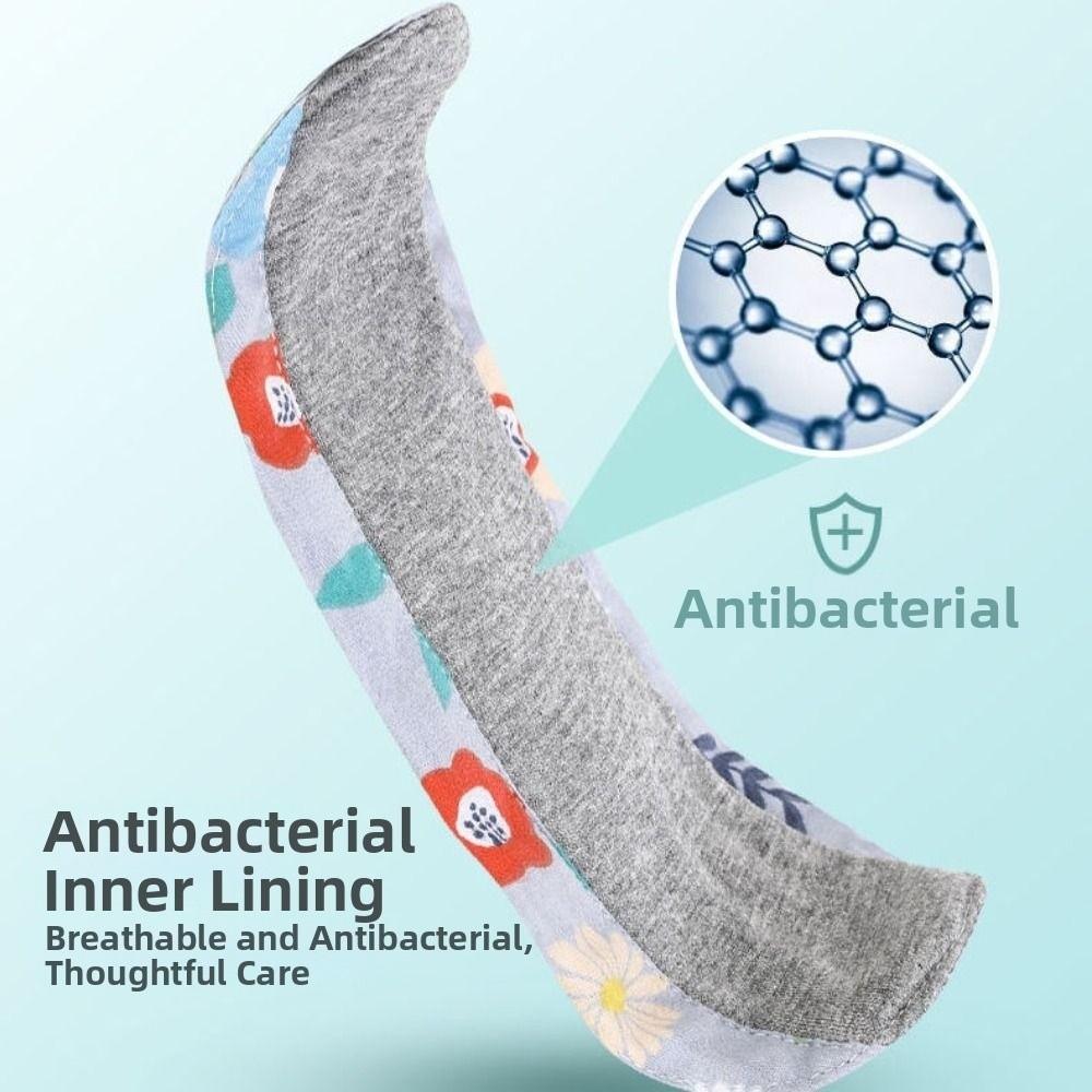 5Pcs 23CM Reusable Sanitary Pads Graphene Menstrual Cloth Pads Diaper Panty Liner Lady Care