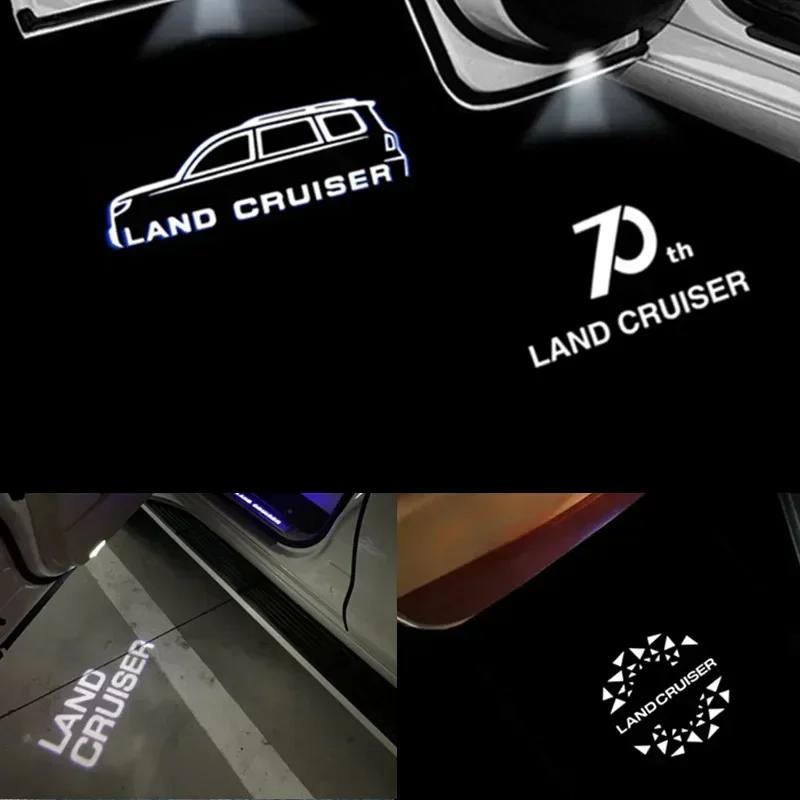 LGPE6 LED Car Door Welcome Courtesy Projector Ghost Shadow Lights for Toyota Land Cruiser 2007-2019 200 J200 LC200 120 J100 LC100