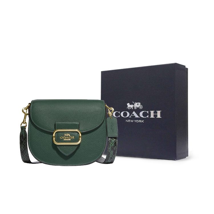 Coach Сумка женская на плечо 24 Многофункциональный карман на кнопке Темно-зеленая CE566-IMV1Y