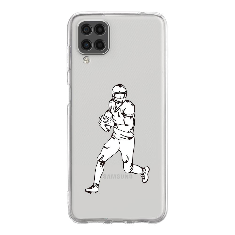 Phone Case For Samsung A13 A33 A35 A55 A73 A53 A23 A51 A71 A21S A12 A31 A41 A05s A03S A15 A25 A32 5G Clear Cover Rugby Ball