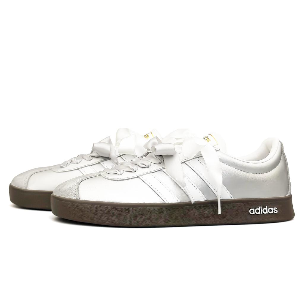 Adidas VL COURT 2.0 Girlish Silver, Special Shopping Bag Abrasion Resistant Slip Resistant Low top Skateboard Shoes ID6015(Team1532-SBOX)
