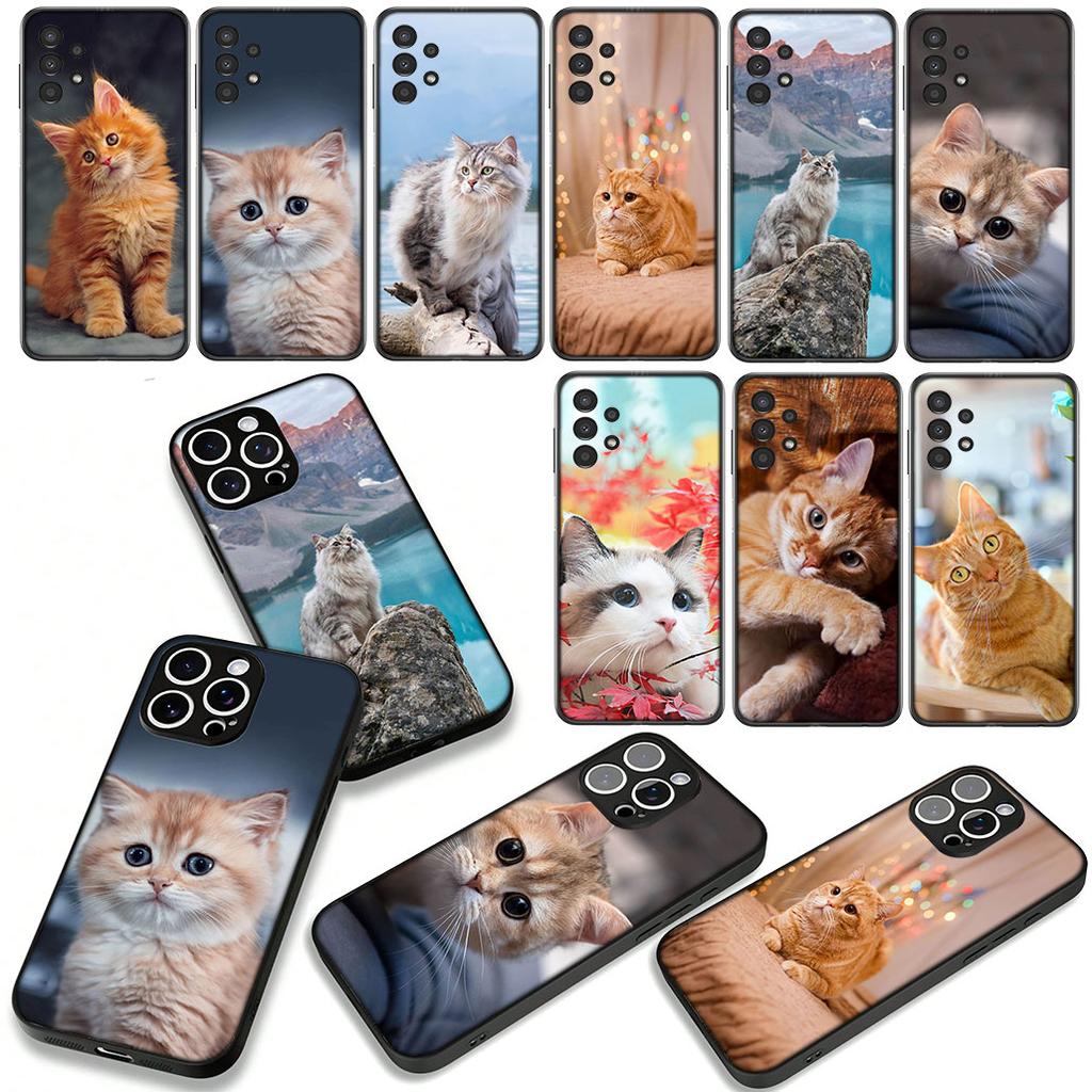 Чехол для телефона с рисунком котенка для Apple iPhone 17 16 15 11 Pro XS Max XR 6 7 8 Plus + SE 2020 5 16E