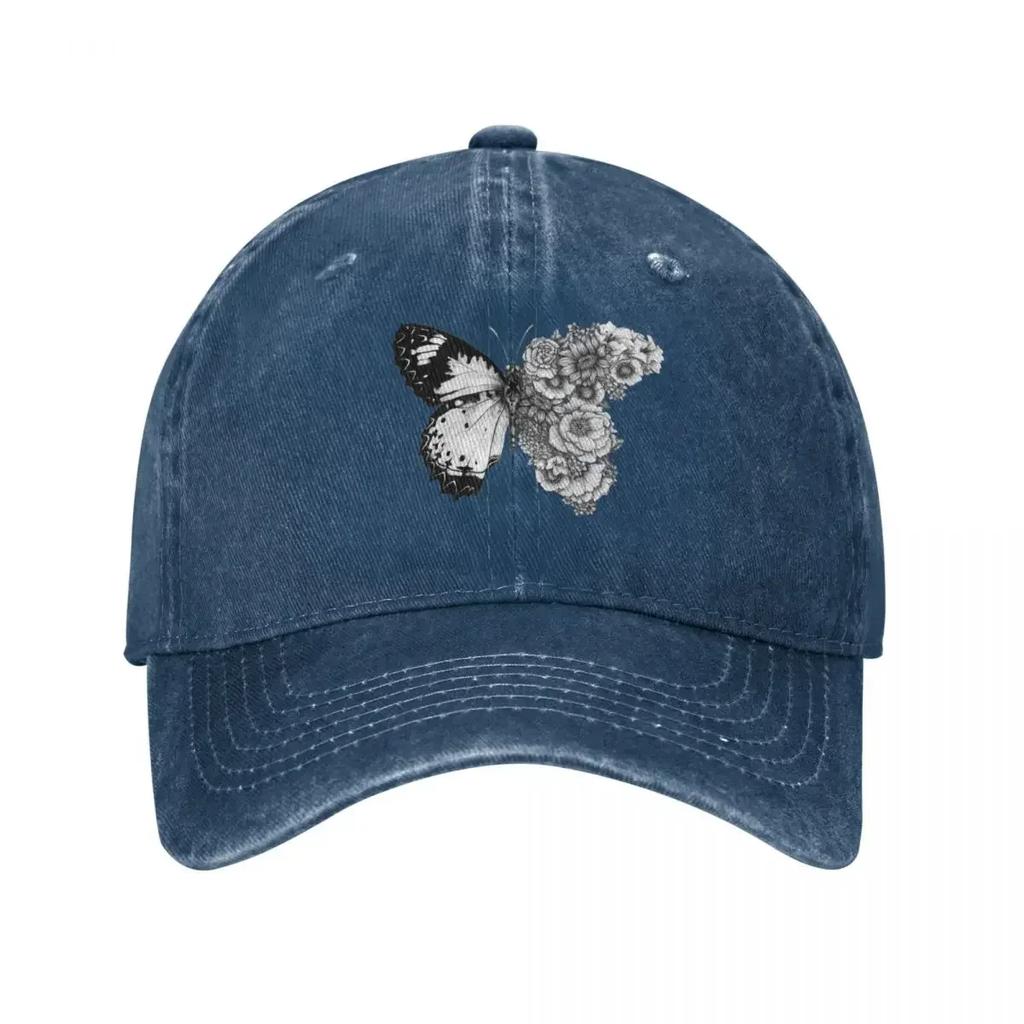 Butterfly in Bloom Baseball Cap Trucker Cap Brand Man cap party Hat Mens Hats Women's