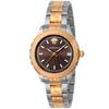 Versace HELLENYIUM GMT Watch, Brown Dial, Stainless Steel, Sapphire Crystal, Quartz Movement, 35mm, Swiss Made, Women's, Gold, V12040015