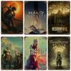 Винтажные постеры серии игр, металлическая табличка, коллекция игровых фанатов, ретро-декоративные тарелки, домашний декор для игровой комнаты