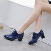 Women Brogues Shoes High Heels Derby Oxford Shoes Woman