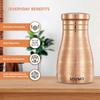 Copper Water Pot | Bedside Carafe with Glass Lining | 950 Ml (Set of 2)