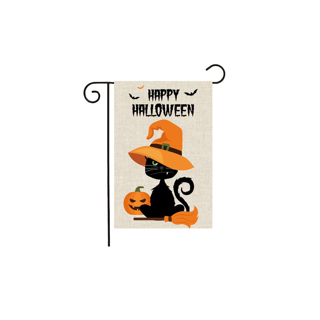 Хэллоуин Добро пожаловать садовый флаг двухсторонний для крытого дворового флага 17.7inx11.8in