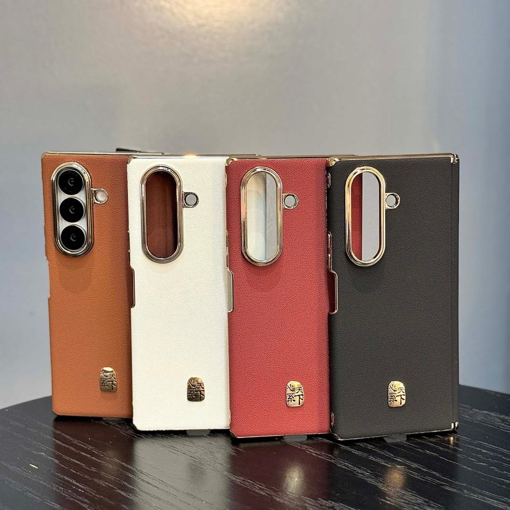 Для Samsung Galaxy Z Fold 7 Чехол Роскошная Кожа PU Skin Удобная Покрытие Защитная Задняя Крышка Чехол Для Samsung Z Fold7 Корпус