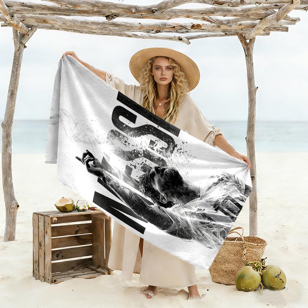 Football Messi Beach Towel Super Soft Microfiber Quickdry Fabric Comfortable Lightweight