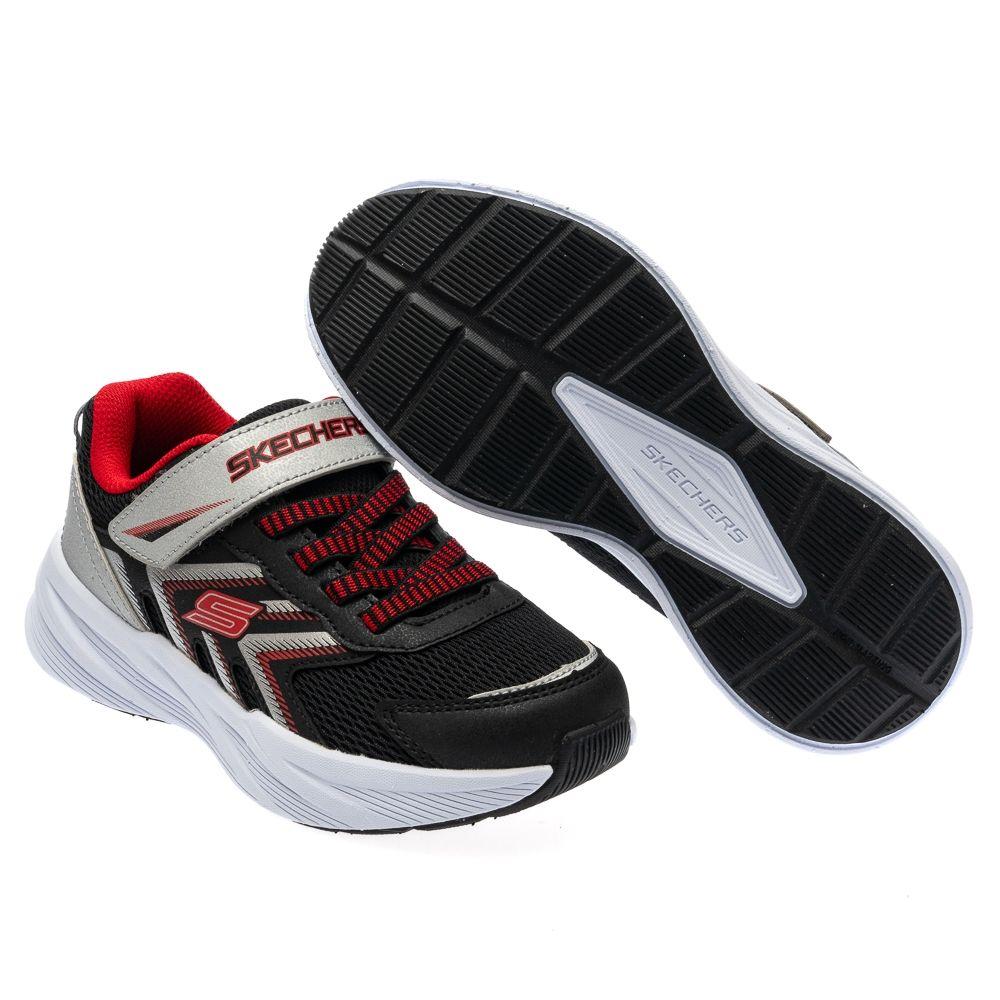 Skechers Детские кроссовки Microspec Tread Простые Удобные Модные Универсальные Низкие Беговые кроссовки Детские кроссовки Черный 404115L-BKSR
