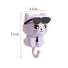Cute Plastic Cartoon Cat Hooks Wall Hanging Decorative Key Hangers Waterproof Sunglasses Cat Hooks Kitchen