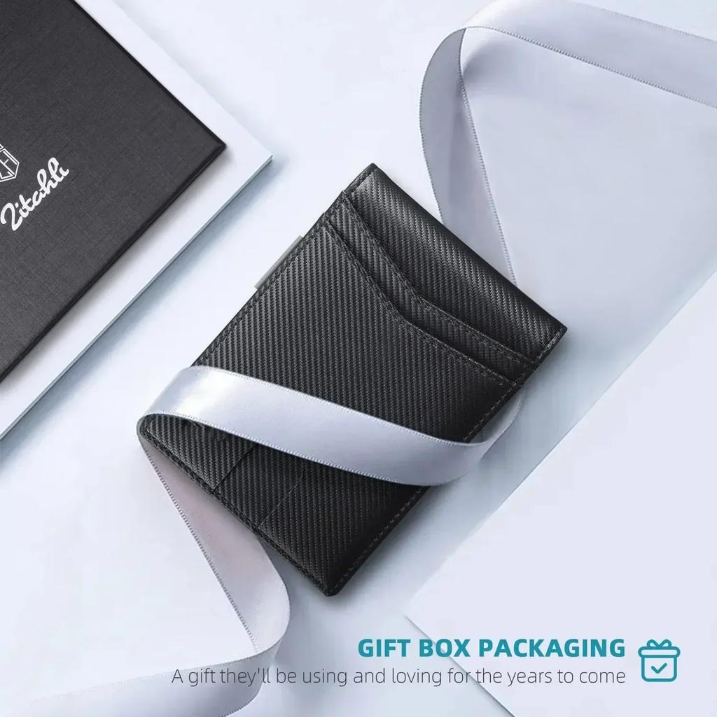 Carbon Fiber Men Wallets Money Bag Credit Card Holder Money Clip Wallet for Men Small Purse Male Billfold Black Vallet Slim