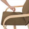 Finka Armchair Cover Cocoa Brown Elastic Velvet [21Fp]