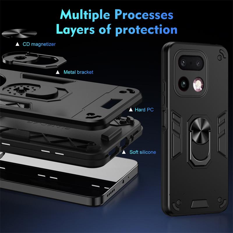 Чехол Военного Класса для Realme 16 Pro Pro+ Plus 5G Защитная Крышка Ударопрочный Держатель-Кольцо Чехлы Coque