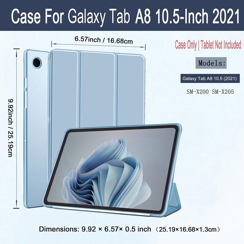 Чехол для Samsung Galaxy Tab A8 10,5 дюйма 2022 (SM-X200/X205/X207), Тонкий легкий чехол-подставка для планшета с функцией автоматического пробуждения/сна