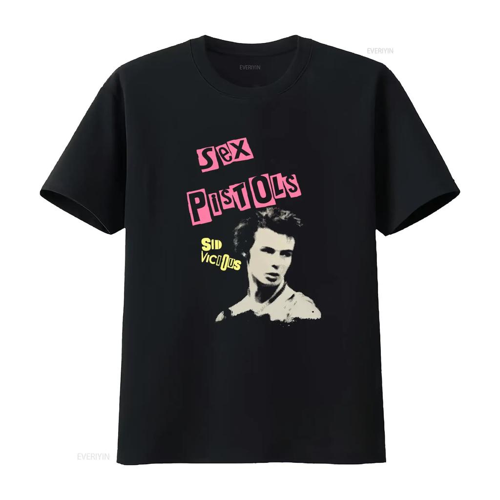 Sex Pistols Sid Vicious Punk Rock Music Y2k Style Adult XL T Shirt vintage Washed Stylish homme designer clothes Versatile