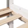 Solid Wood Bed with Shelf Without Mattress White 75x190 cm Pine