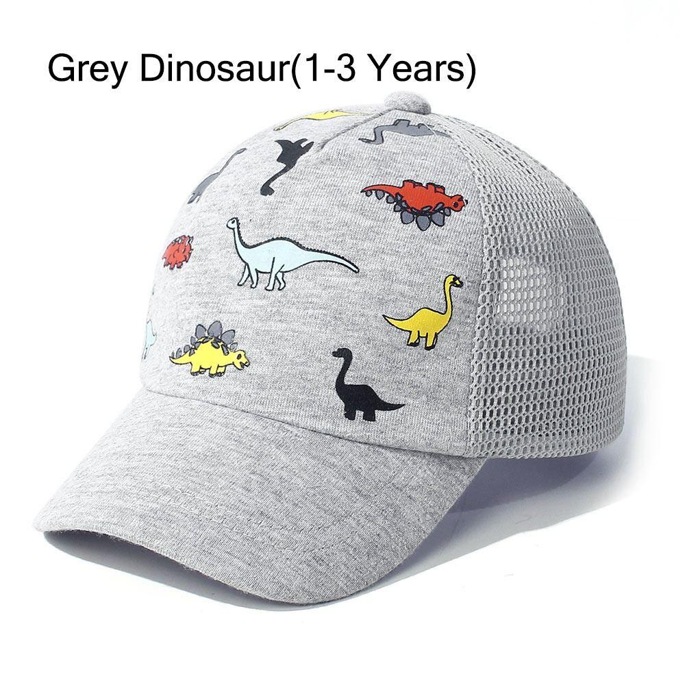 Adjustable Toddler Baseball Hat Dinosaur Printed Mesh Baseball Hat  for Boys Girls