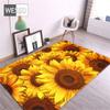 Желтый подсолнух, ковер для комнаты для девочек, скандинавский милый ковер с цветочным рисунком, прикроватный коврик для спальни, украшение для комнаты, кухонный коврик, коврик для балкона