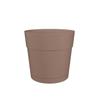 ARTEVASI Round Flower Pot CAPRI LARGE - Plastic - Water Reservoir - Diameter 35 Cm - Taupe - L 34.6 X W 34.6 X H 33.2 Cm
