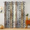 2 Pieces, Fashionable Wild Animal Fur Leopard Print Patchwork Curtains - Semi Transparent - Living Room Bedroom Home Decoration