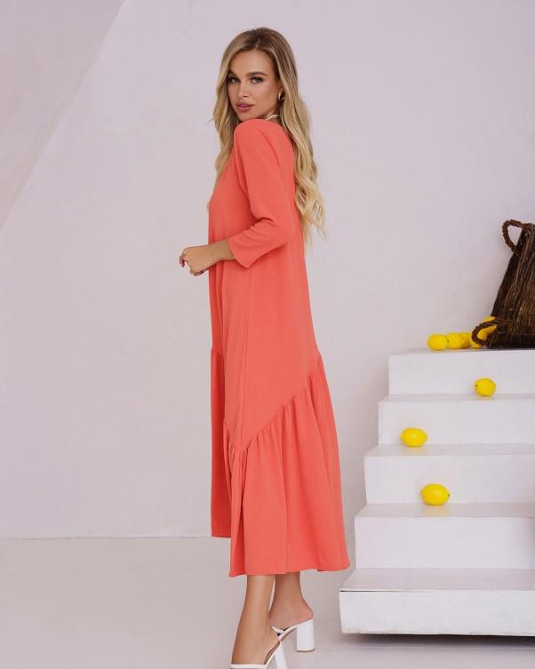 Свободное платье с нижним воланом ISSA Plus