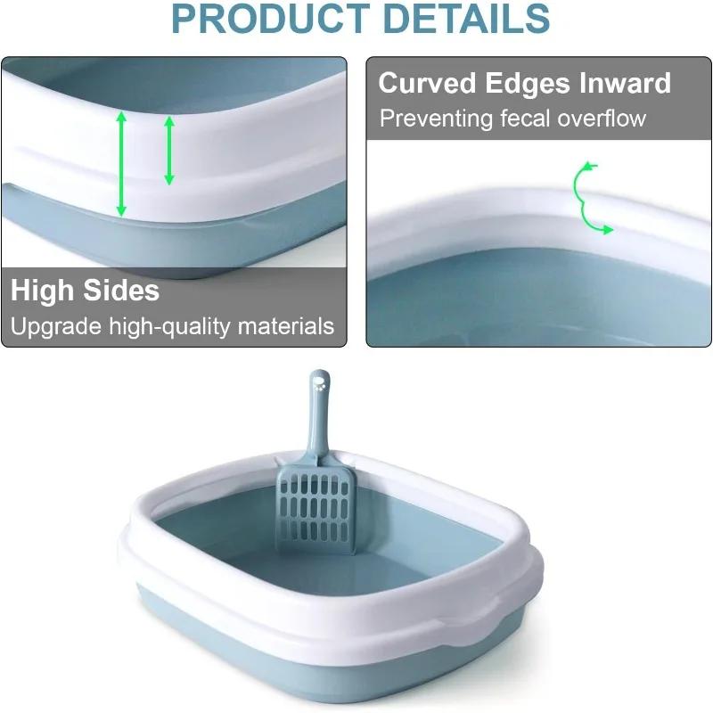 Кошачий туалет, переносной кошачий горшок с совком для просеивания наполнителя, съемный кошачий туалет, чистящие средства для домашних животных для кроликов