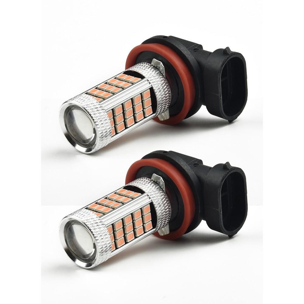 Розово-фиолетовые светодиодные противотуманные фары H11/H8 для ламп ДХО, автомобильные аксессуары